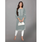 Kapadia - Grey Rayon Womens Straight Kurti ( Pack of 1 ) - None