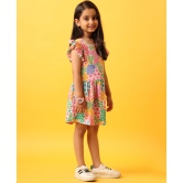 FLOWERS PRINT FRILL DRESS-PINK-10-12 YEARS / 1N / PINK