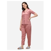 Smarty Pants Satin Nightsuit Sets - Pink Single - L