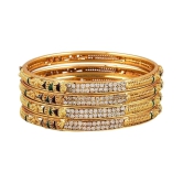 Zeneme Golden Bangle - Set of 4 - 2.6