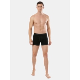 Jokcey Men's Super Combed Cotton Rib Solid Boxer Brief 1017 Black Pack Of 2