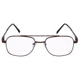 Hrinkar Trending Eyeglasses: Brown Rectangle Optical Spectacle Frame For Men & Women |HFRM-BWN-19002