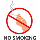 Asmi Collection Self Adhesive Wall Stickers No Smoking Sign Wall Sticker ( 30 x 25 cms )