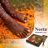 Neeta Mehendi Cones for Hand Desgning & Wedding, Bridal Mehandi Cone Reddish Brown Color 12 Pcs in 1 Box (Pack of 4)