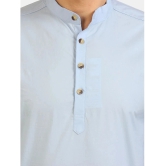 Life Roads - Sky Blue Cotton Mens Shirt Style Kurta ( Pack of 1 ) - None