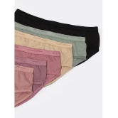 Softskin Multi Color Modal Solid Womens Hipster ( Pack of 6 ) - None