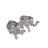 A Pair of Silver-Plated Elephants (pack of 2)