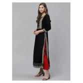 Divena - Black Rayon Womens Straight Kurti - M