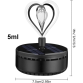 Solar Powered Rotating Heart Shaped Aroma Diffuser with refill, For Car Dashboard Stylish Car Interior Accessories