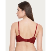 Clovia Lace T-Shirt Bra - Maroon - 34B