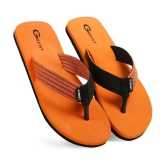 G Best Orange Mens Thong Flip Flop - None