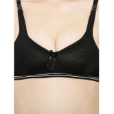 ILRASO - Black Cotton Blend Lightly Padded Women's Plunge Bra ( Pack of 1 ) - None