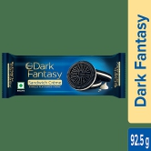 Sunfeast Dark Fantasy Sandwich Creme Biscuits - Vanilla Creme, 92.5 G Pouch