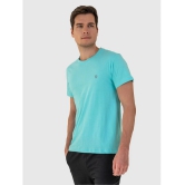 Lux Cozi Cotton Regular Fit Solid Half Sleeves Mens T-Shirt - Turquoise ( Pack of 2 ) - None