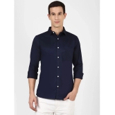 UrbanMark Mens 100% Cotton Full Sleeves Slim Fit All Over Solid Casual Shirt-Navy - None