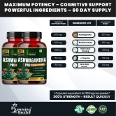 Humming Herbs Ashwagandha Pro - High Potency Adaptogen Blend with Rhodiola Rosea, Red Korean Ginseng, L-Theanine, & Lions Mane - Natural Stress Relief & Cognitive Support- Pack of 2