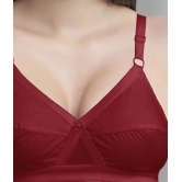 Madam - Maroon Cotton Non - Padded Womens Everyday Bra ( Pack of 1 ) - 48D