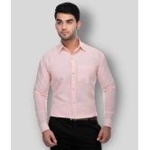 DESHBANDHU DBK - Peach Cotton Regular Fit Mens Formal Shirt (Pack of 1) - None