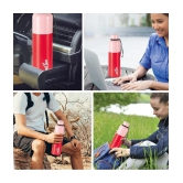 Milton Ancy 1000 Thermosteel Water Bottle, 1.05 Litre, Red | 24 Hours Hot and Cold | Easy to Carry | Rust Proof | Tea | Coffee | Office| Gym | Home | Kitchen | Hiking | Trekking | Travel Bot