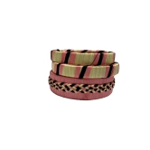 Set of 4 Pink and Gold Silk Thread Bangles