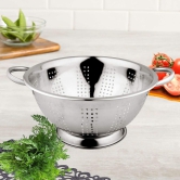 Vinayak Stainless Steel Colander, Strainer, Sieves 3500ml 26 cm with Pudding and Handle