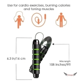 Adjustable Skipping Rope,Tangle Free, Ball Bearing for Fast & Smooth Workout ,Jump Rope for Workouts, CrossFit,  Memory Foam Handles for Women, Men & Kids, Pack of 1 - Green