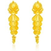 LUV FASHION Golden Drop Earrings ( Pack of 1 ) - Golden