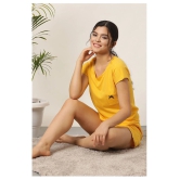 Clovia Cotton Nightsuit Sets - Yellow Pack of 2 - L