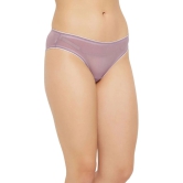 Clovia Purple Lace Solid Womens Thongs ( Pack of 1 ) - None