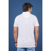 Mens White Embroidery Polo T-Shirt