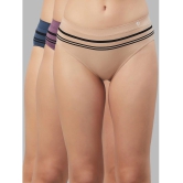 C9 Airwear - Multi Color Nylon Striped Womens Bikini ( Pack of 3 ) - None