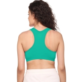 Sona Women Everyday Full Coverage Non padded Plus Size Stylish Racer back Sports Bra 012-Green-XL / GREEN / Cotton