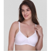 Desiprime - White Cotton Solid Womens Maternity Bra ( Pack of 1 ) - 44B