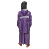 Goodluck Nylon Raincoat Set - Purple - XL