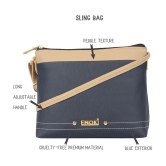 Enoki - Blue Artificial Leather Sling Bag - Blue