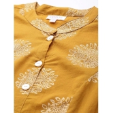 SVARCHI - Yellow Cotton Womens Front Slit Kurti ( Pack of 1 ) - None