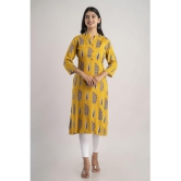 MAUKA - Yellow Rayon Womens Straight Kurti ( Pack of 1 ) - None