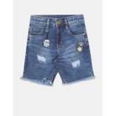 Boys Blue Mid Rise Denim Shorts - None