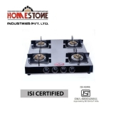 HOMESTONE CROWN MONARCH STYLISH 4  BURNER STAINLESS STEEL STOVE WITH SQUARE PAN SUPPORT 