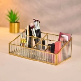 Fluted Glass Desk Organizer | Make-up Organiser| Toiletry Organiser