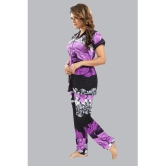 FOMTI - Purple Satin Women's Nightwear Nightsuit Sets ( Pack of 1 ) - None