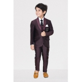 DKGF Fashion - Wine Polyester Boys Suit ( Pack of 1 ) - None