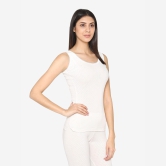 Vami Sleeve- less Thermal Top For Women in Off- White  Color M