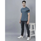 Dollar Cotton Blend Regular Fit Printed Half Sleeves Mens T-Shirt - Blue ( Pack of 1 ) - None