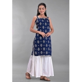 Maquien - Blue Straight Rayon Women's Stitched Salwar Suit ( Pack of 1 ) - None