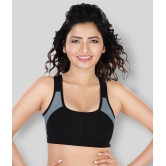 Dermawear Multi Color Poly Cotton Color Blocking Sports Bra - M