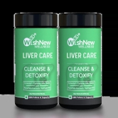 WishNew Wellness Liver Care Supplement - Detox & Support with NAC, Milk Thistle, Picrorhiza, Curmate™ 95, Vitamins E & D2, 60 Caps | Fit Health Fatty Liver Care | Suitable for Men & Women Pack of 2