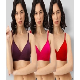 Tkeshto - Multicolor Cotton Non - Padded Women's T-Shirt Bra ( Pack of 3 ) - 34