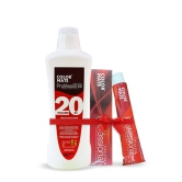 Color Mate Hair Colourant Creme Copper Red 8.65 80gm + Developer 1000ml Combo