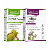 Elecious Naturals Indigo and Henna powder for Black Hair (200 grams each) | Natural Hair dye